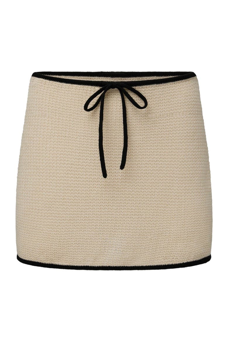 Linen Knit Mini Skirt, Alternate, color, BIRCH/BLACK