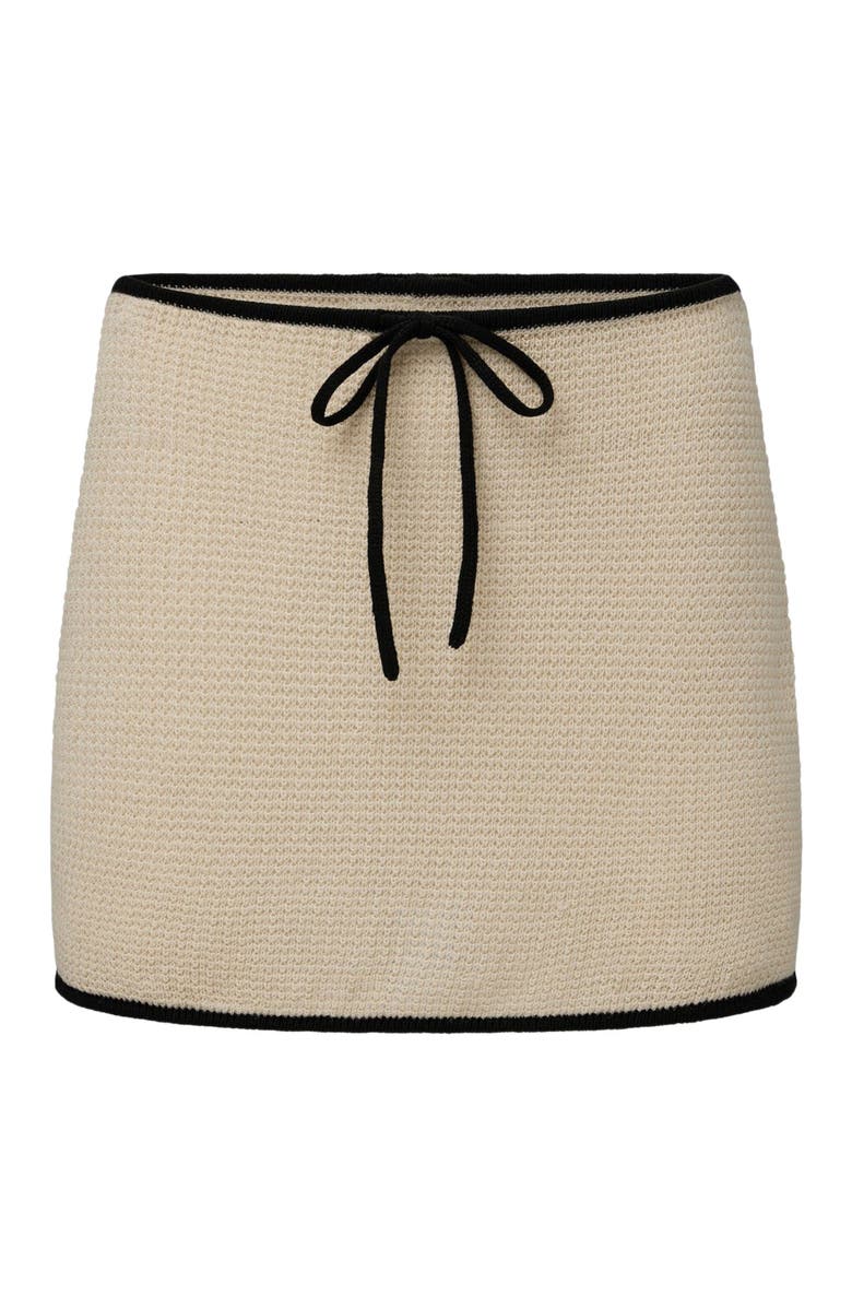 Onia Linen Knit Mini Skirt, Alternate, color, Birch/Black