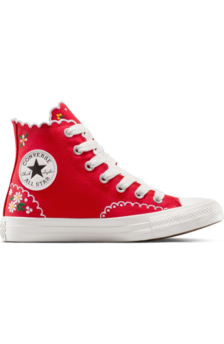 Converse Chuck Taylor<sup>®</sup> All Star<sup>®</sup> High Top Sneaker, Alternate, color, Red/ Green/ White