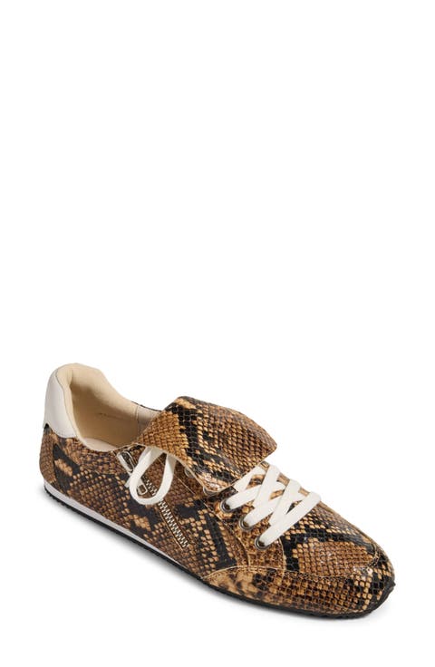 Barclay Snake Embossed Leather Sneaker