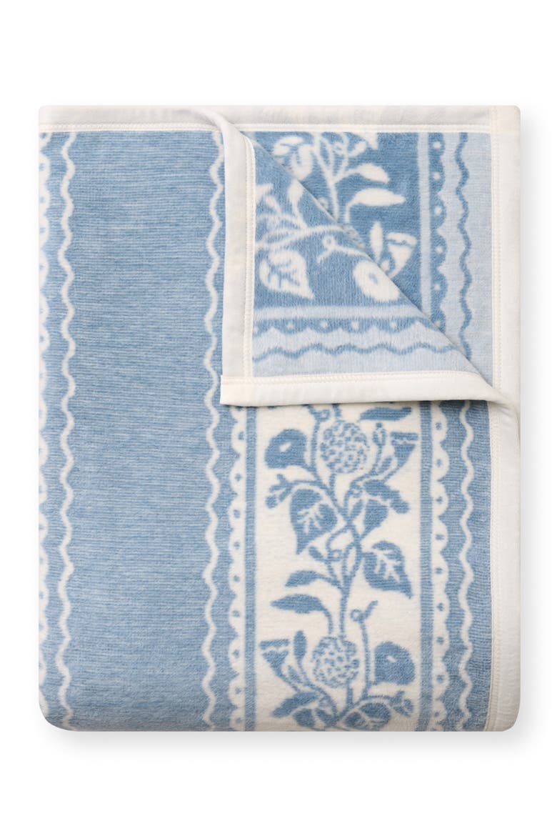 Clara Stripe Throw Blanket, Main, color, BLUE