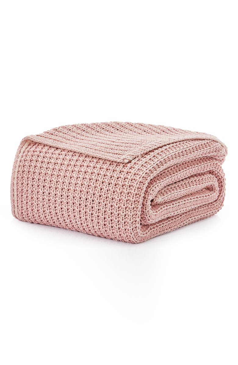 UGG<sup>®</sup> Luna Knit Throw Blanket, Main, color, Quartz