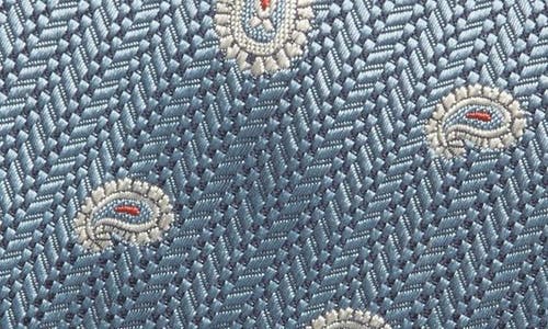 Brioni Paisley Silk Tie In Blue