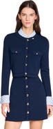 SANDRO Cropped rib knit cardigan