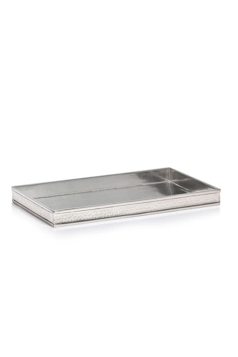 Contempo Hammered Tray, Main, color, SILVER