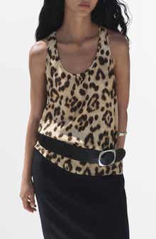 MANGO Bernie Leopard Print Tank
