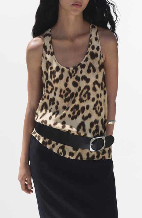 MANGO Bernie Leopard Print Tank