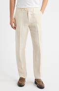 Percival Flat Front Linen Chinos