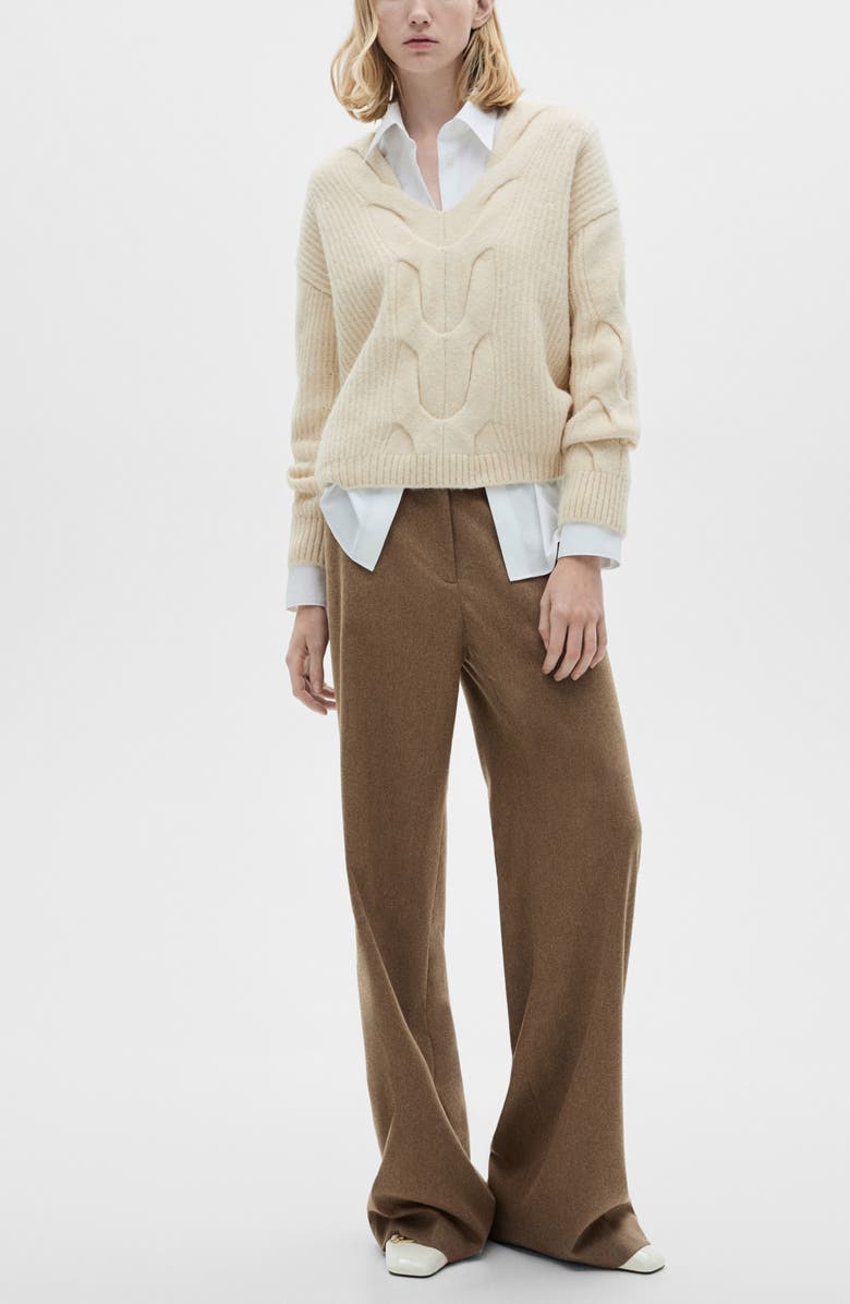 MANGO Braided Sweater, Alternate, color,