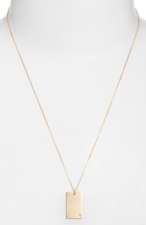 Set & Stones Goldie Initial Tag Pendant Necklace In Gold/v