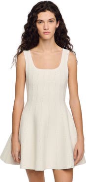 SANDRO Beaded knit short dress