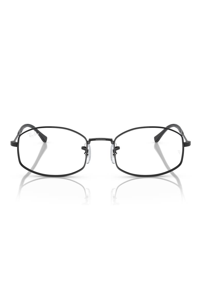 52mm Pillow Optical Glasses, Main, color, BLACK