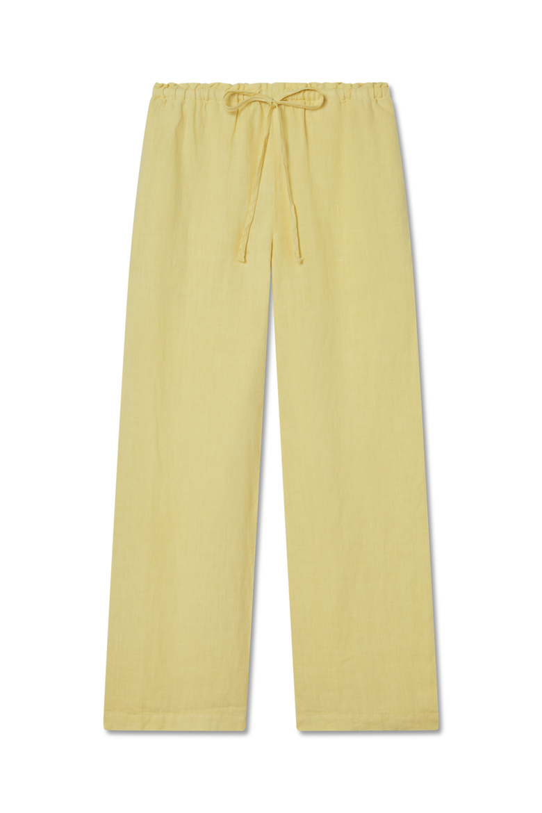Delphine Linen Pant, Main, color, BUTTER