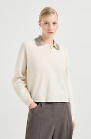 Brunello Cucinelli Polo with dazzling collar