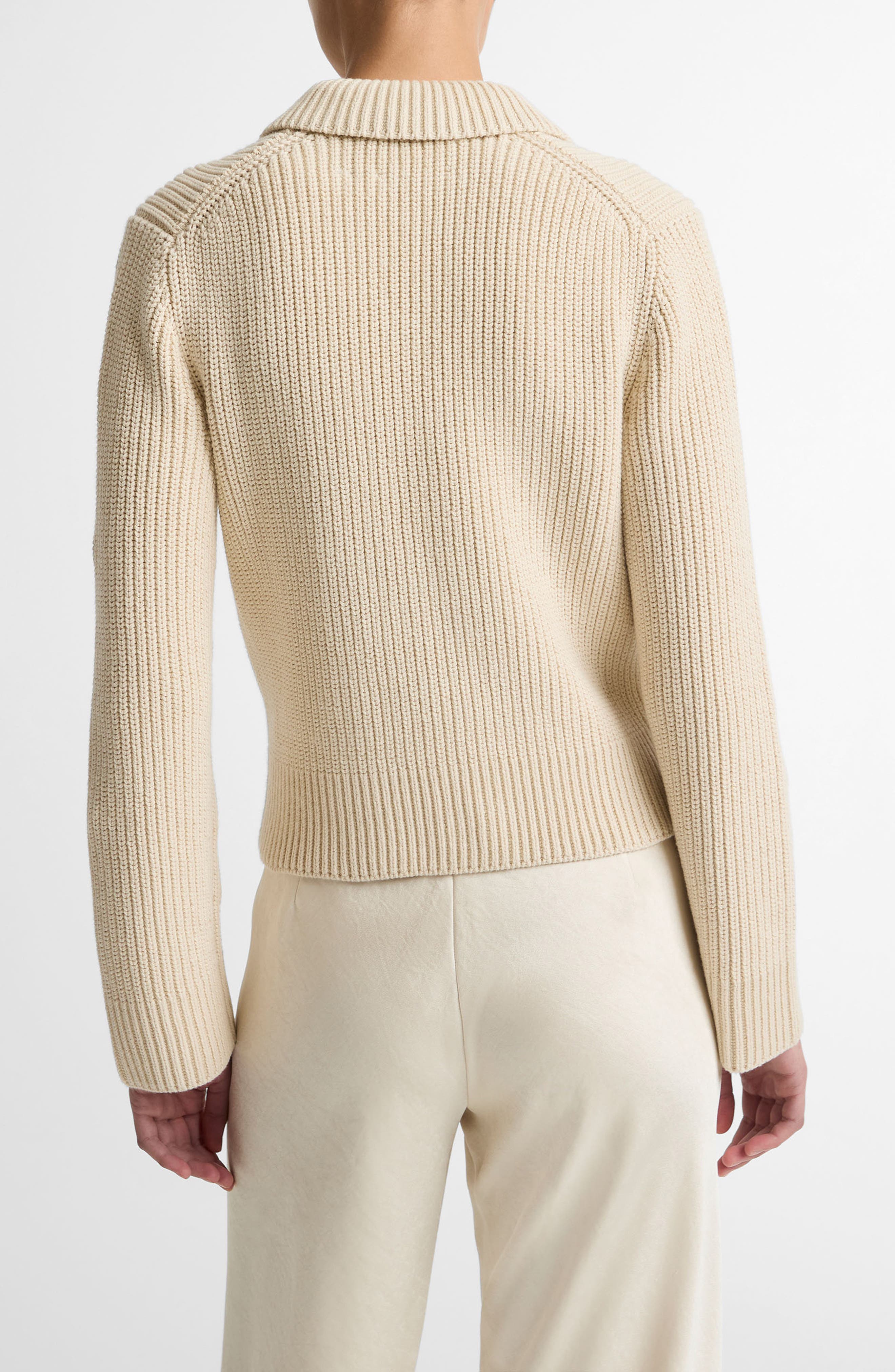 Pocket Cotton Blend Sweater Jacket - image 2