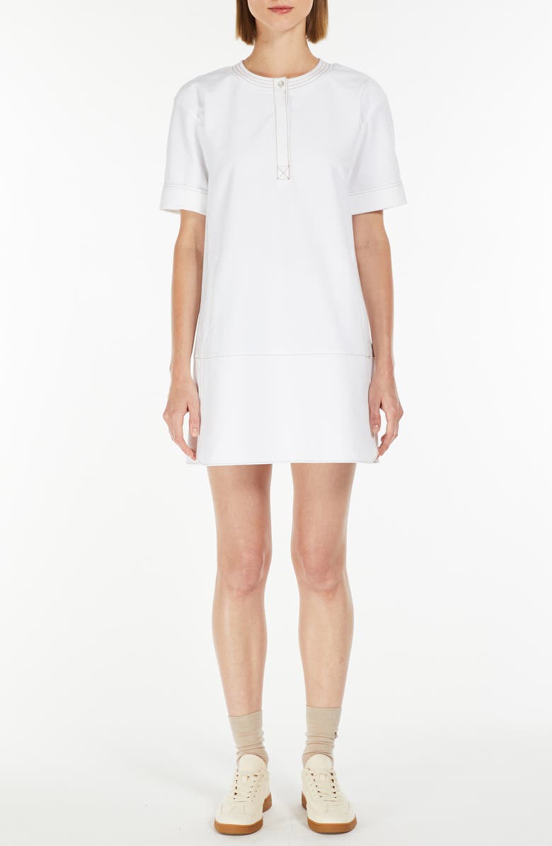 MM by Max Mara Sebino Jersey Shift Dress, Main, color, Optical White