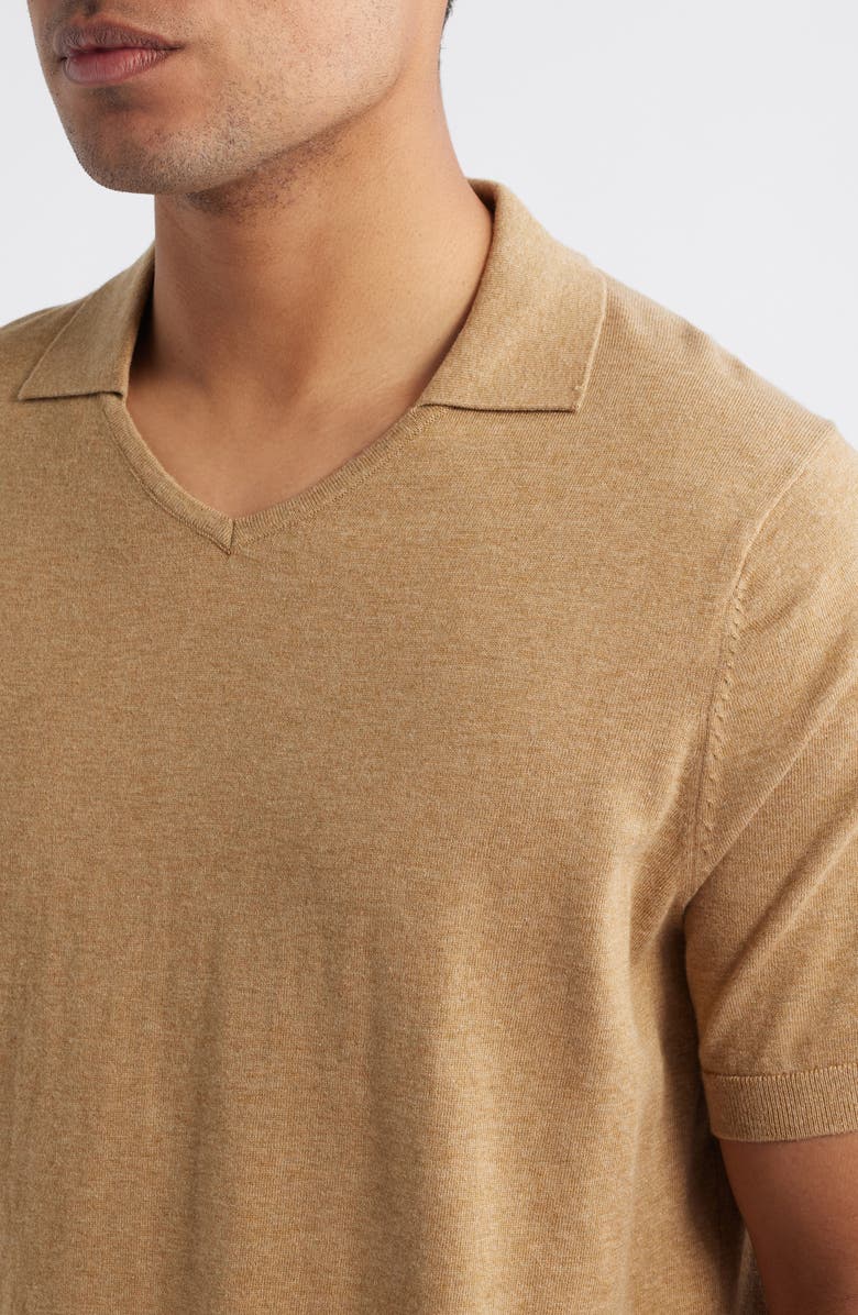 Scott Barber Short Sleeve Johnny Collar Polo Sweater, Alternate, color,