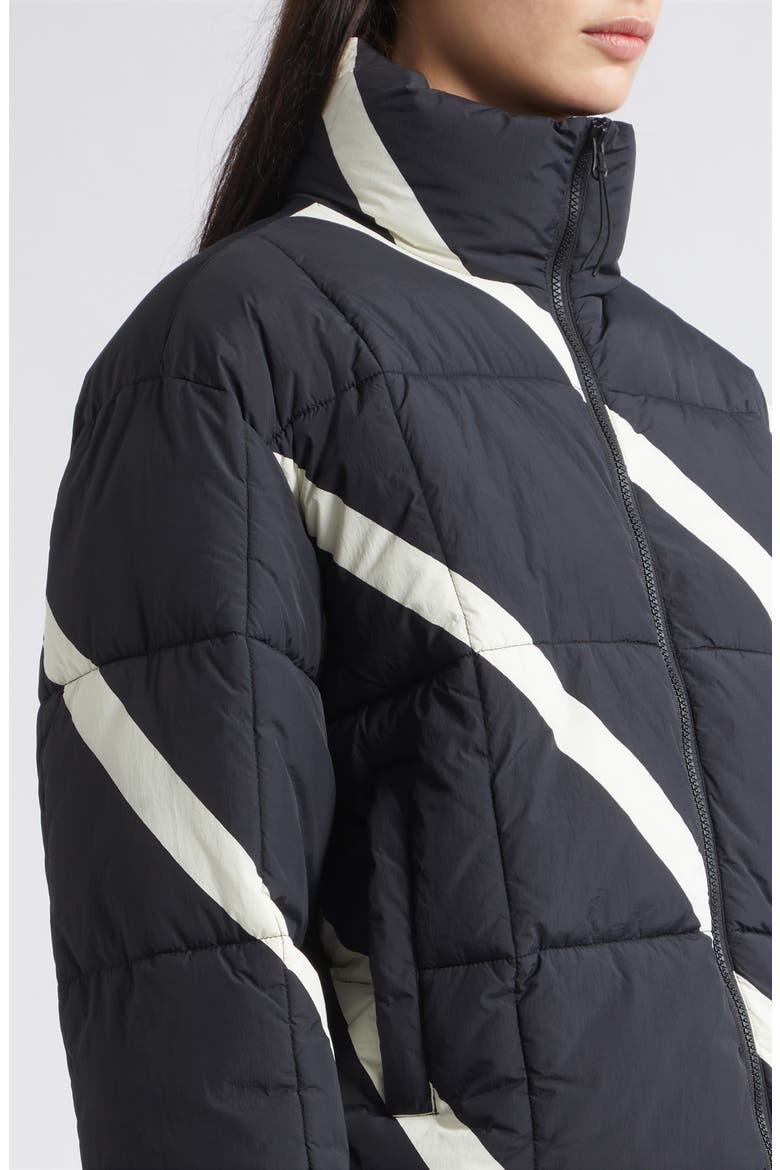 Taivos Basso Puffer Coat, Alternate, color, BLACK OFF WHITE