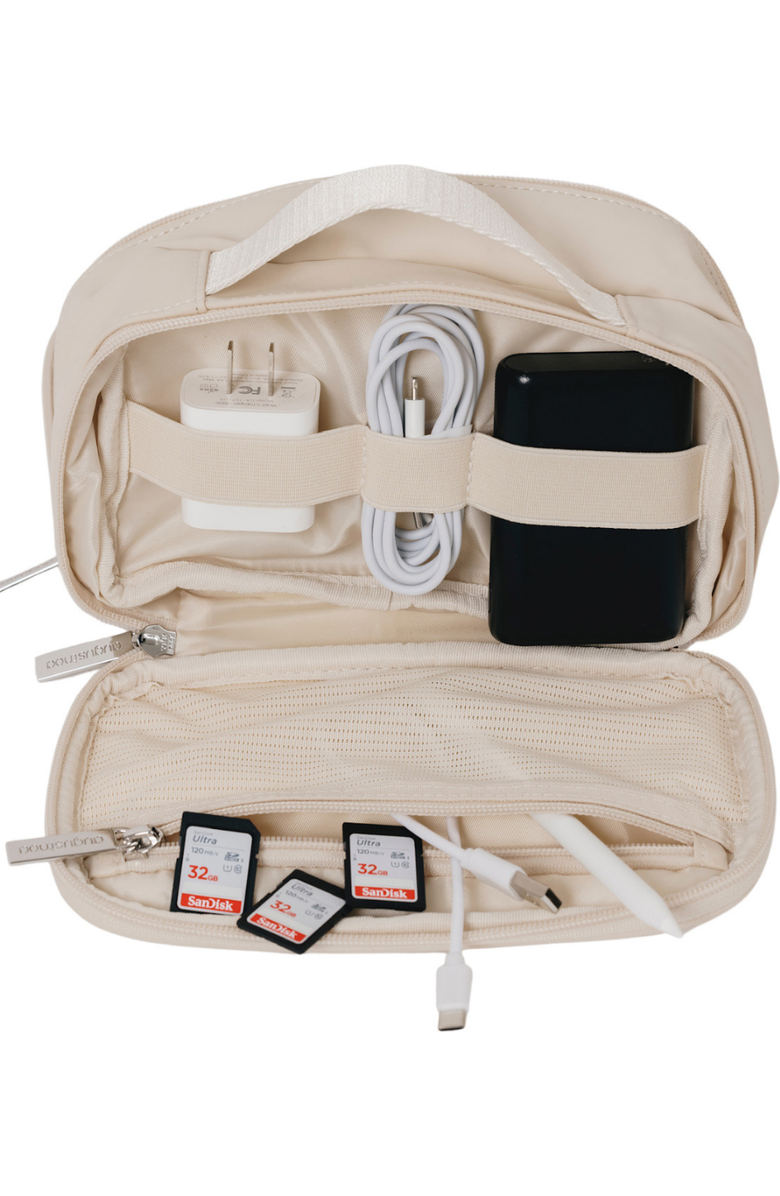 AUGUSTNOA Tech Organizer, Alternate, color, Cream