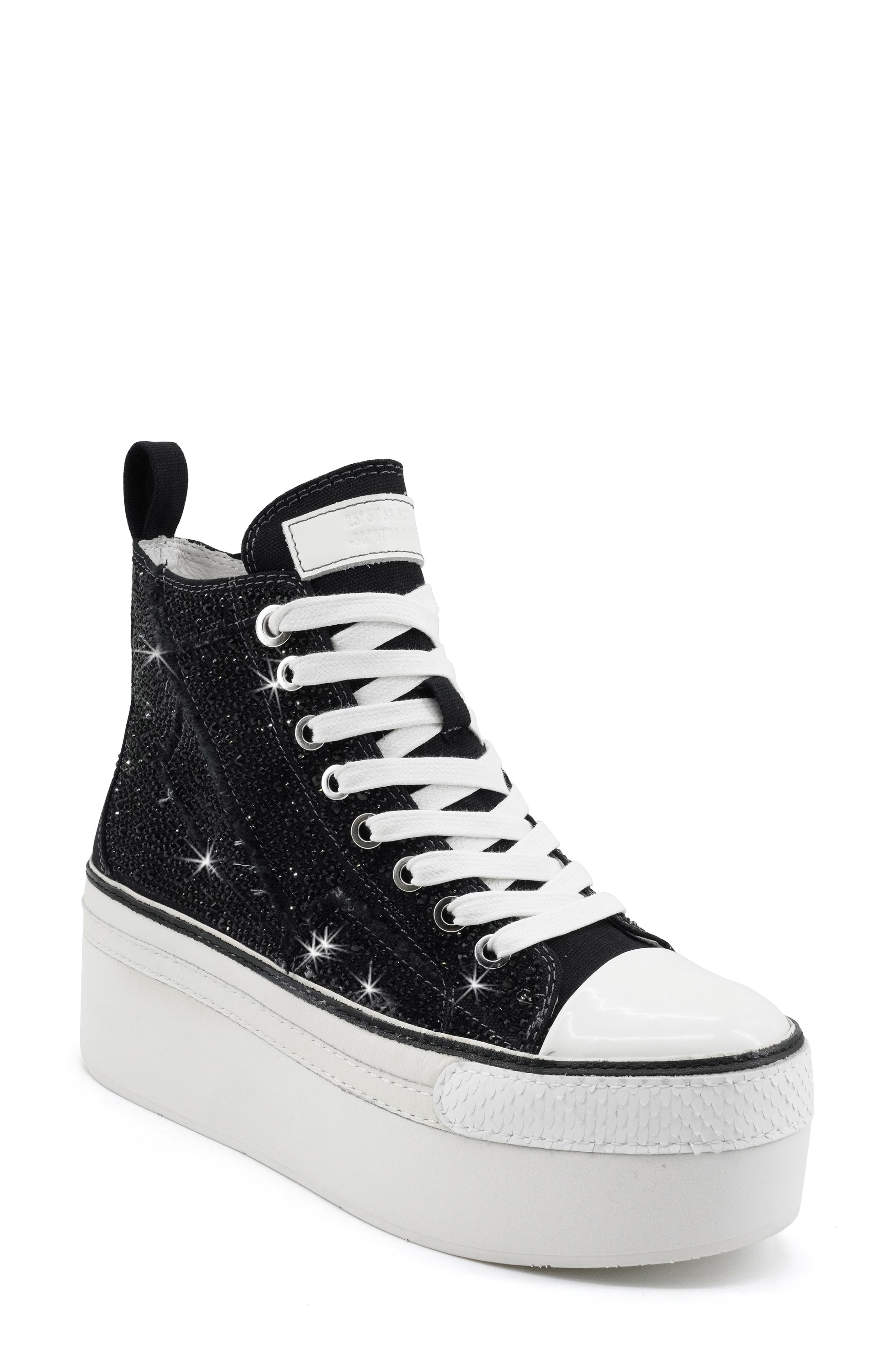 ZIGI Carmensa High Top Platform Sneaker, Main, color, Black