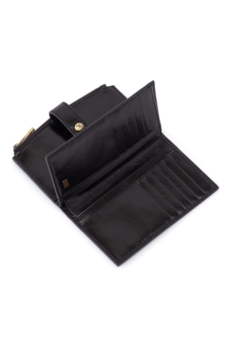 Buck Leather Continental Wallet, Alternate, color, BLACK