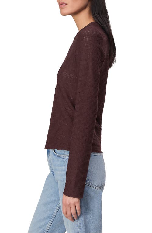 Rag & Bone Julia Long-sleeve Top In Dark Purple