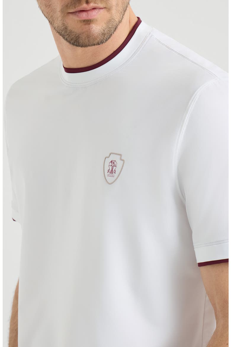 T-shirt with faux-layering, Alternate, color, White