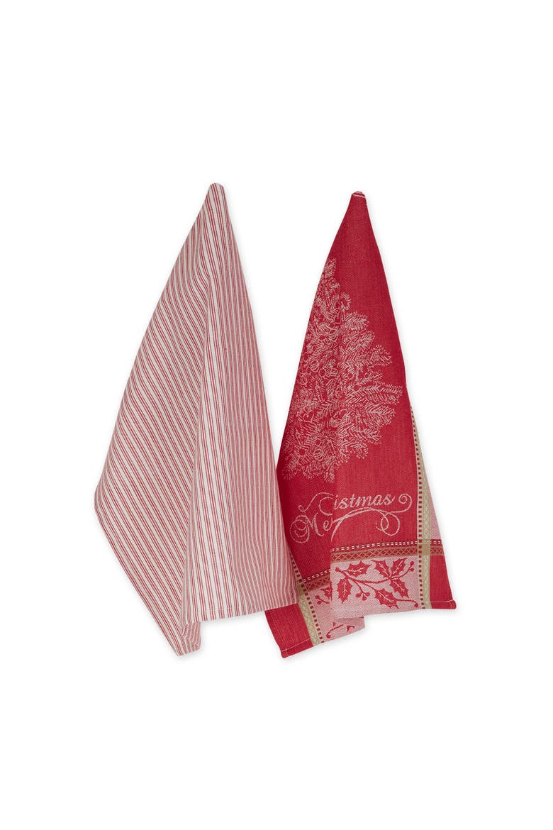 Vintage Merry Xmas Assorted Dishtowel Set/2, Main, color, Vintage Xmas
