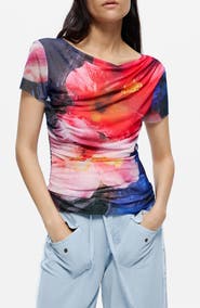 Desigual Floral Print Graphic T-Shirt