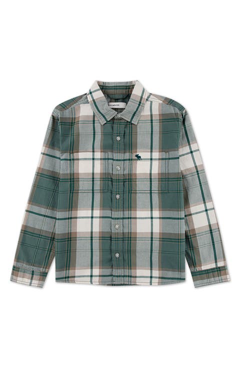 Kids' Plaid Flannel Button-Up Shirt (Little Kid & Big Kid)