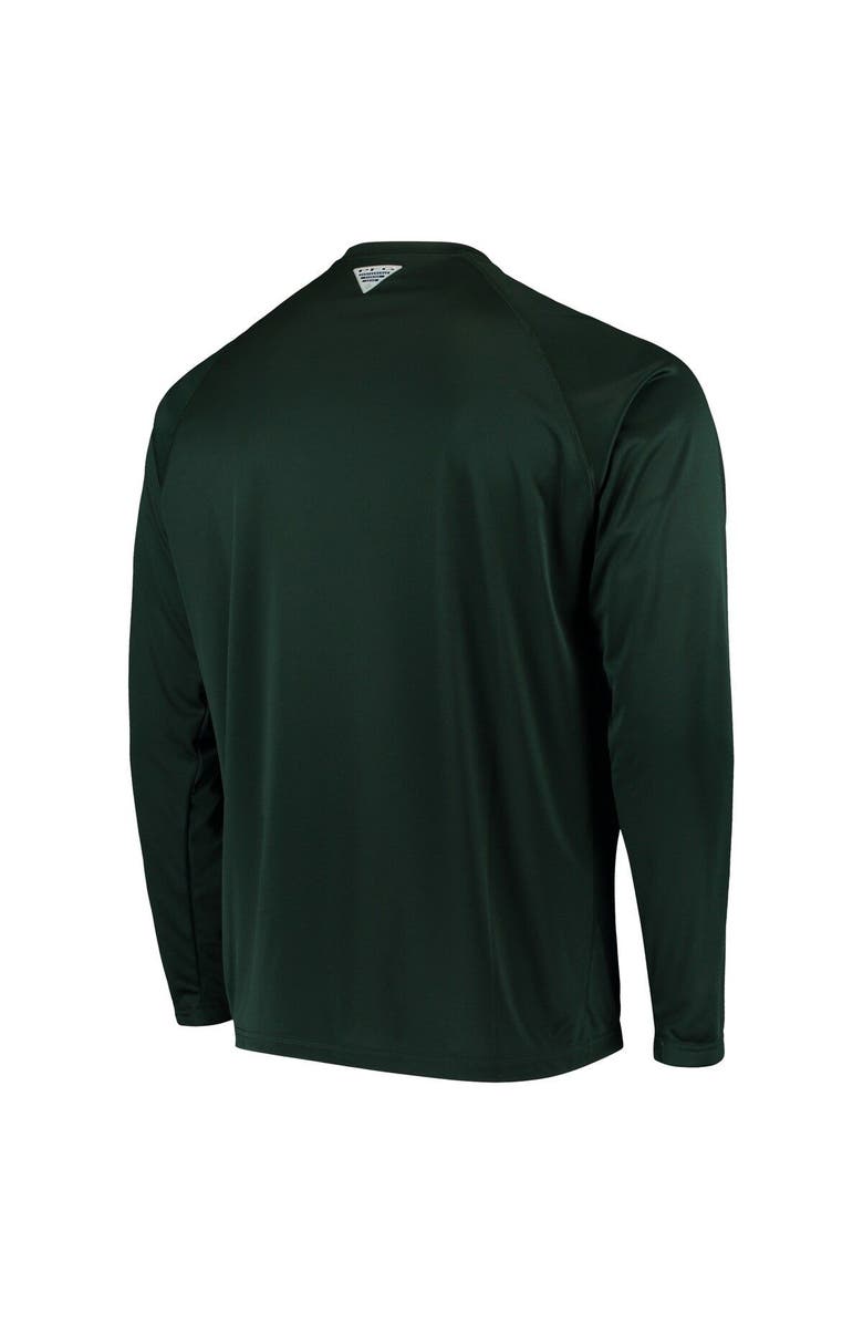 Columbia Men's Columbia Green Michigan State Spartans Terminal Tackle Omni-Shade Raglan Long Sleeve T-Shirt, Alternate, color, Green