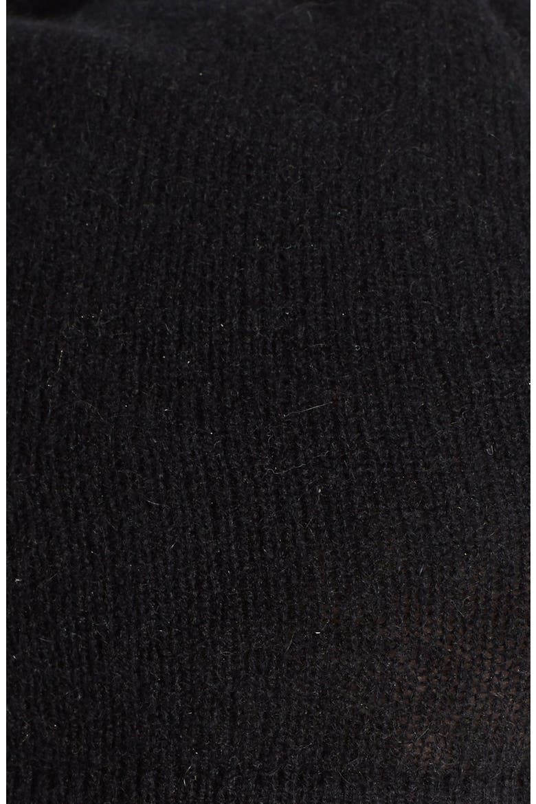 Slouchy Cashmere Beanie, Alternate, color, BLACK