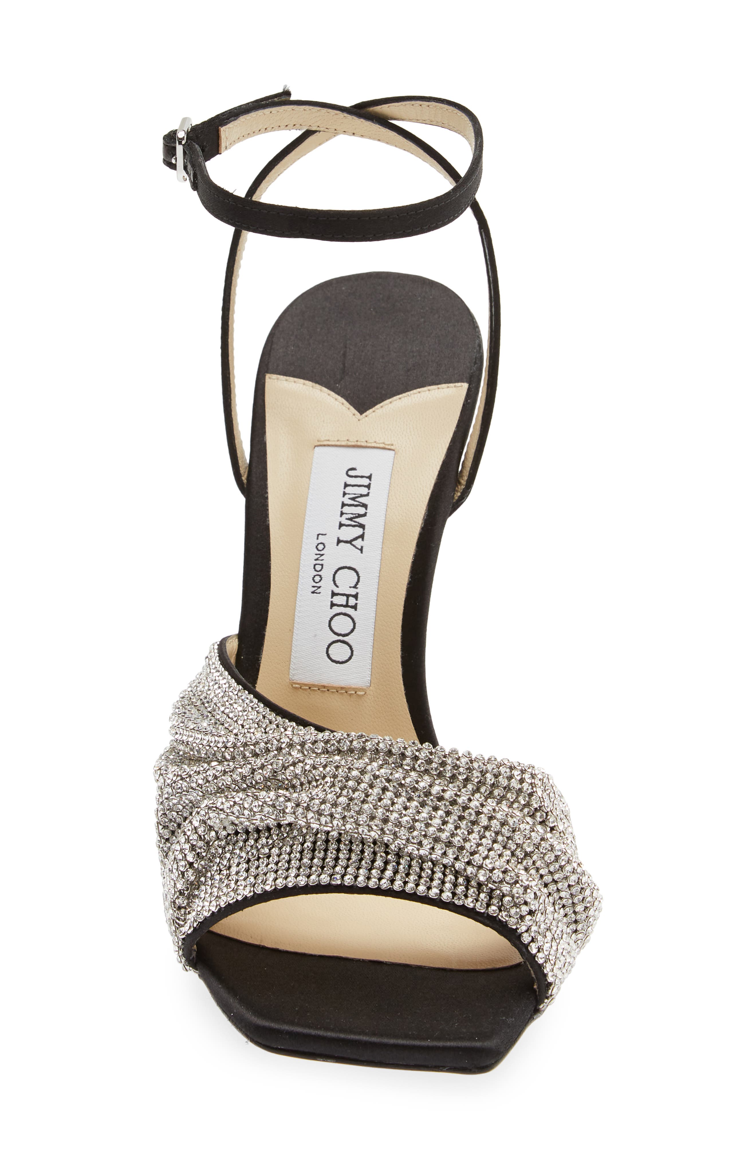 Jimmy Choo Naria Crystal Mesh Sandal, Alternate, color, 