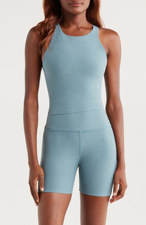 Beyond Yoga Spacedye Refocus Racerback Crop Tank In Blue