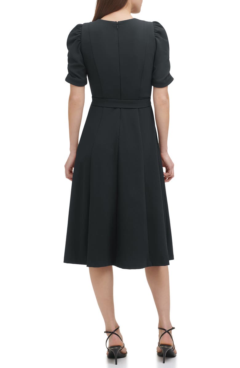 DKNY Scuba Crepe Fit & Flare Dress, Alternate, color, 