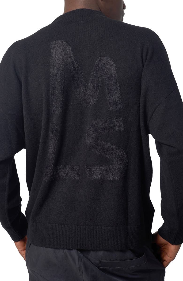 MAGNLENS Los Feliz MLS Oversize Wool Blend Crewneck Sweater, Alternate, color,