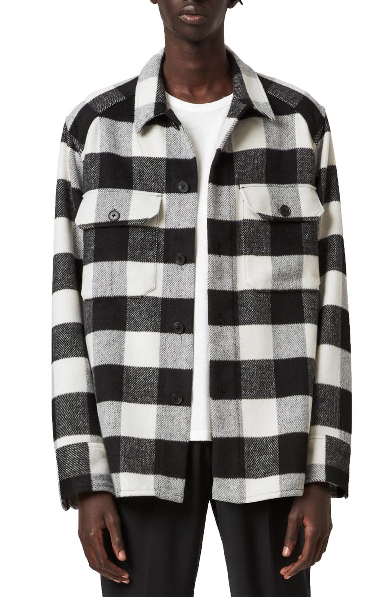 AllSaints Prinzen Buffalo Check Shirt, Main, color, 