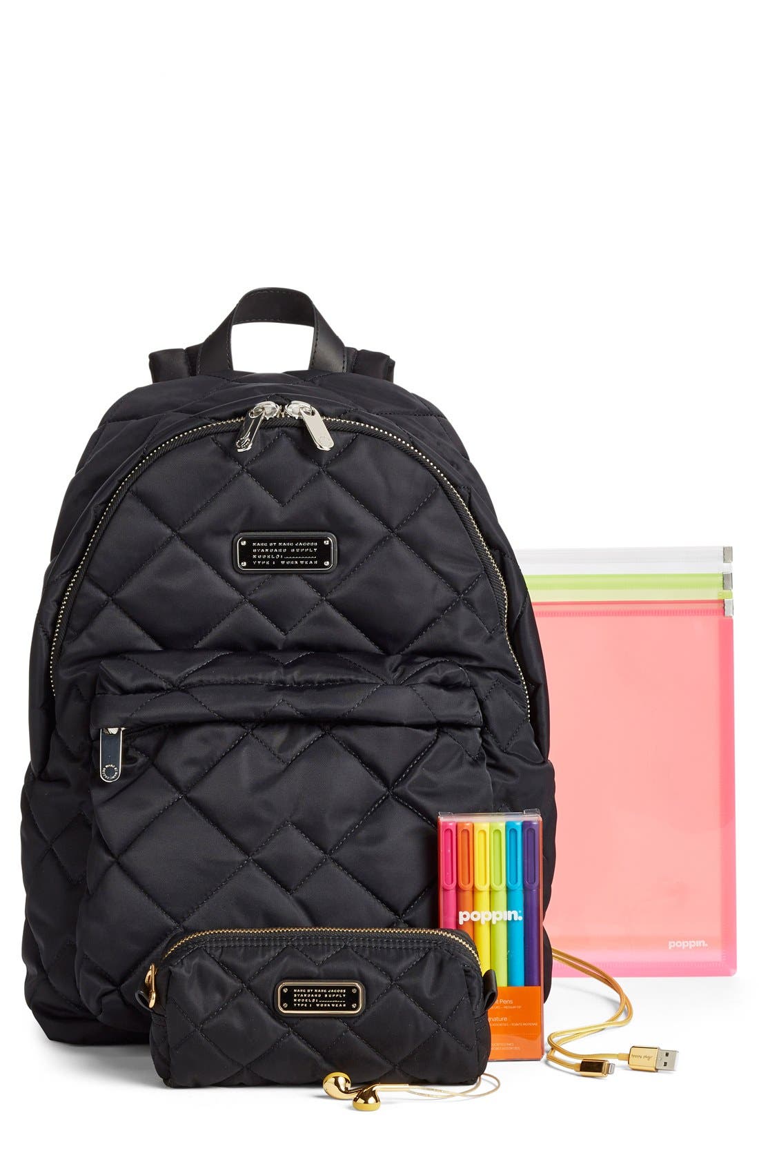 Marc Jacobs MARC BY MARC JACOBS 'Crosby' Quilted Nylon Backpack, Alternate, color, 