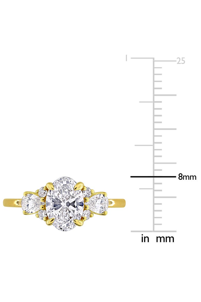 1-3/4 CTW Lab-Grown Diamond Cluster Ring 14k, Alternate, color, Yellow Gold