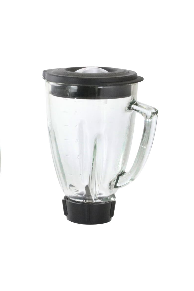 6 Piece 48 Oz Round Blender Glass Jar Replacement Kit, Main, color, Black