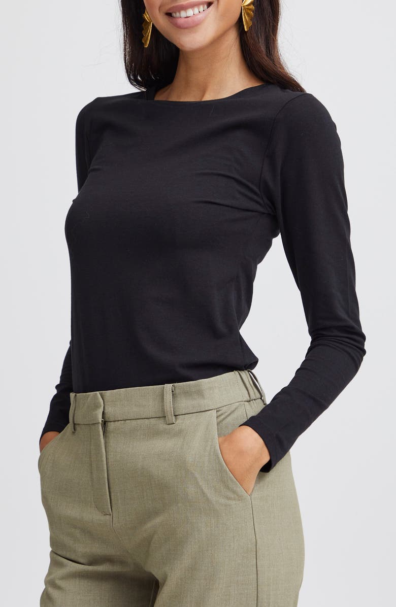 B.YOUNG By Pamila Cotton T-Shirt, Main, color, Black