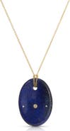 EF Collection Lapis Aura Pendant Necklace