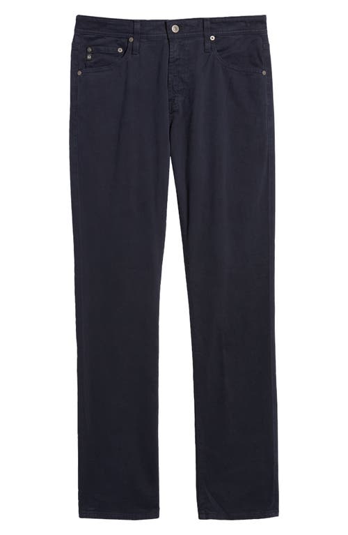 Ag Everett Slim Brushed Cotton Twill Straight Leg Jeans In Blue