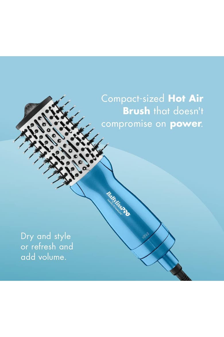 Nano Titanium Compact Hot Air Brush, Alternate, color, Blue