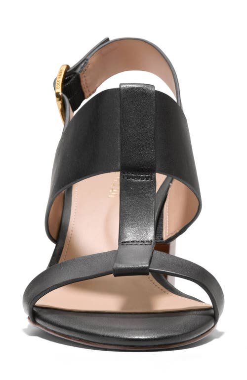Cole Haan Josie T-strap Sandal In Black Leather