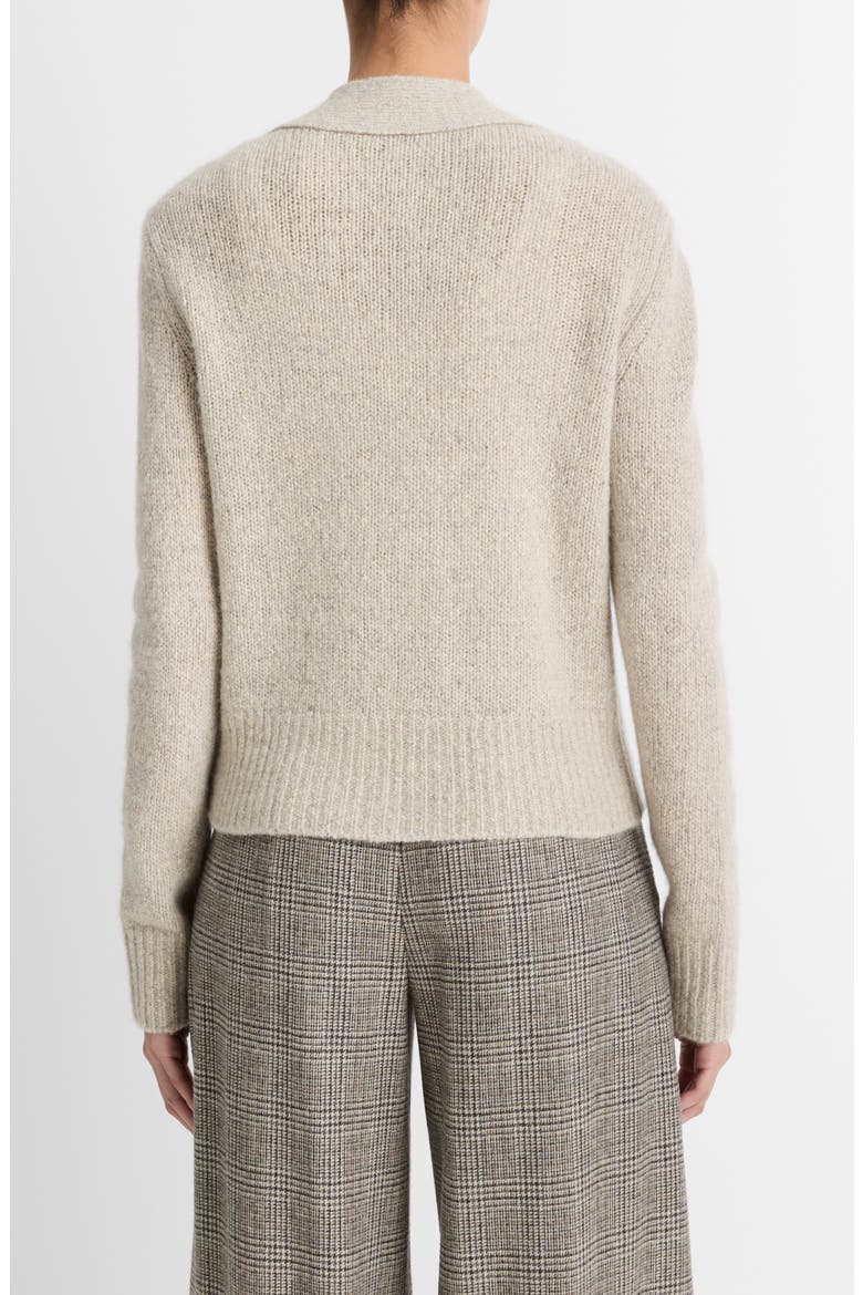 Donegal Cashmere V-Neck Cardigan, Alternate, color, BISCUIT DONEGAL