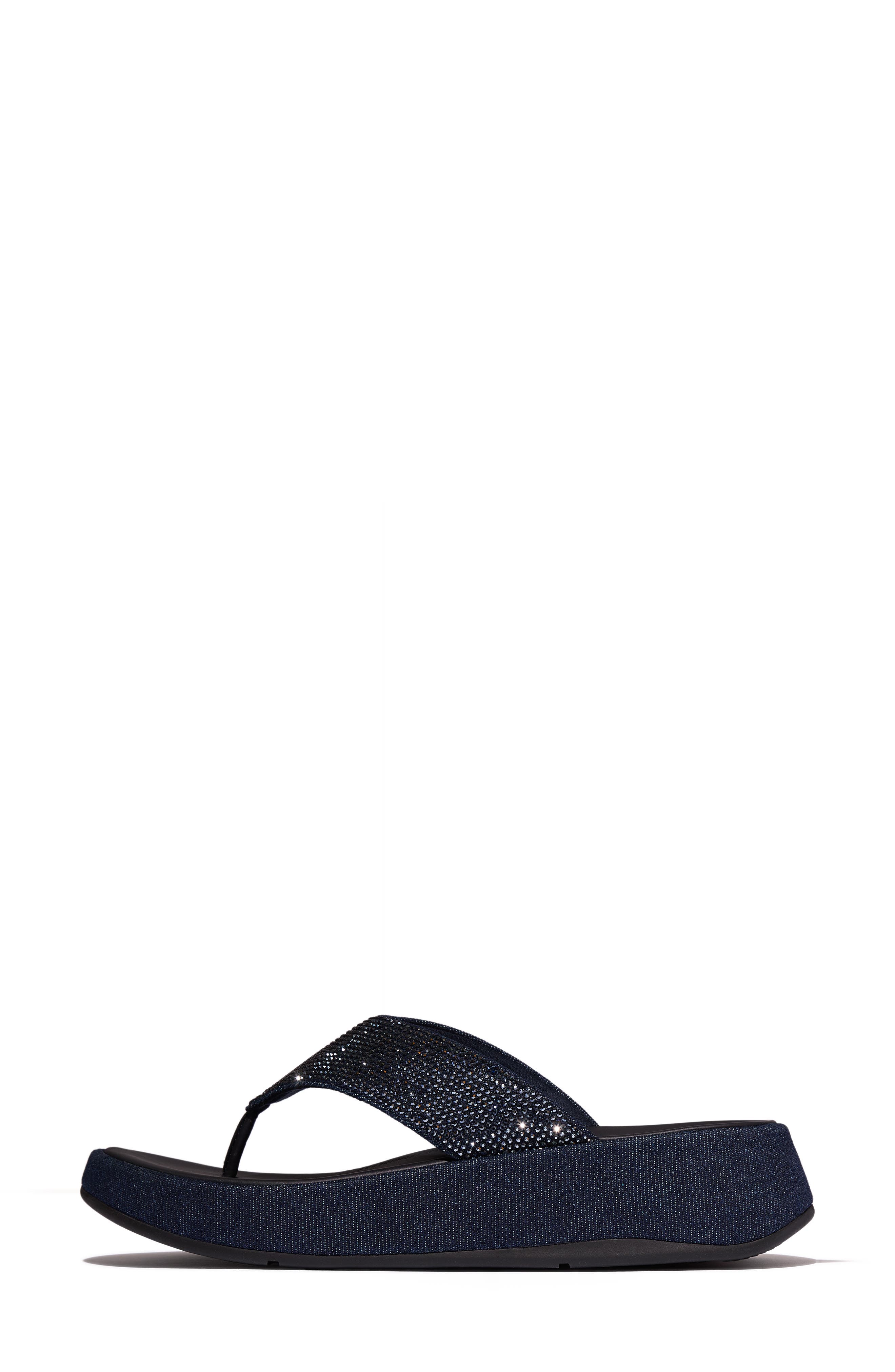 F-Mode Platform Flip Flop, Alternate, color, DARK DENIM