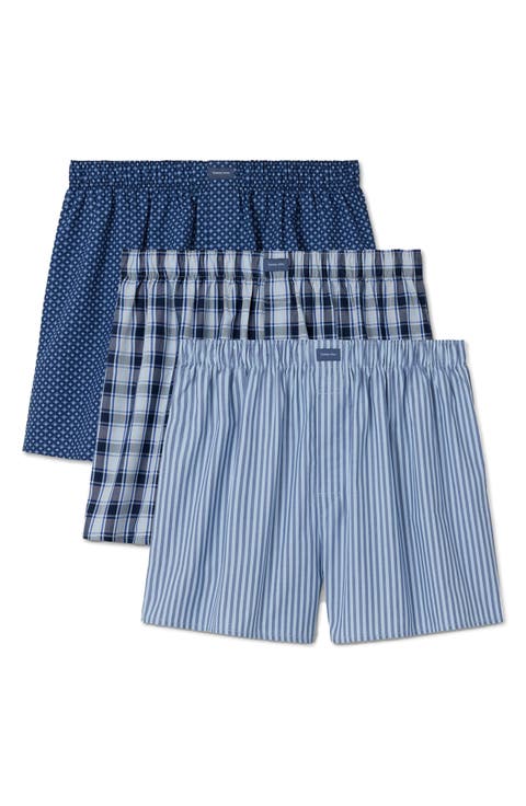 Assorted 3-Pack Woven Cotton Boxers