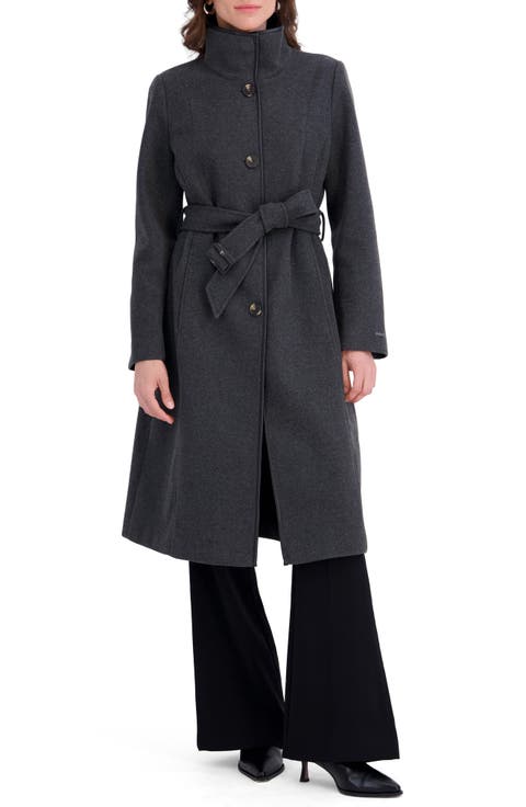 Payton Belted Stand Collar Coat