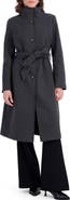 Tahari Payton Belted Stand Collar Coat